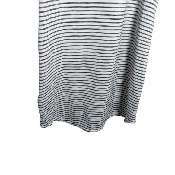 Lole Dress Women's Medium Gray Striped Mesh Sleeveless Collared Athletic - Picture 3 of 11
